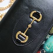Gucci Horsebit 1955 Wallet With Chain Mini Bag Full Black 621892 Size 19 x 10 x 4 cm - 5