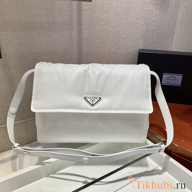 Prada Messenger Bag Small White 1BD255 Size 30 x 21.5 x 12 cm - 1