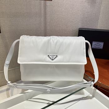 Prada Messenger Bag Small White 1BD255 Size 30 x 21.5 x 12 cm