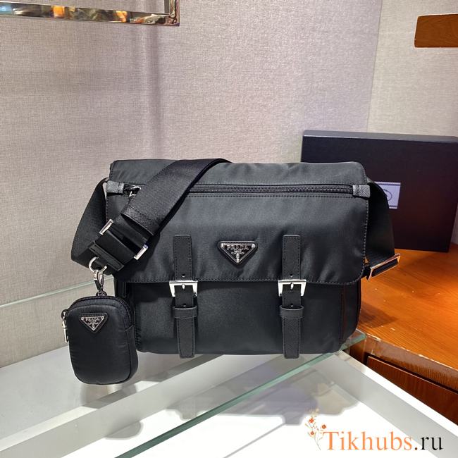 Prada Messenger Bag Black 1BD671 Size 30 x 25 x 12 cm - 1