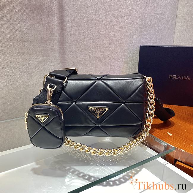 Prada Three-In-One Female Bag Black 1BD292 Size 21 x 16 x 7 cm - 1