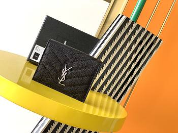 YSL Wallet 1069 Black Size 11 x 8.5 x 3 cm