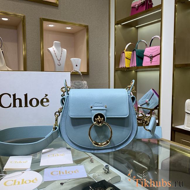 Chloe Tess Handbag Blue S1153 Size 20 x 18.5 x 7 cm - 1