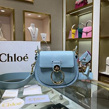 Chloe Tess Handbag Blue S1153 Size 20 x 18.5 x 7 cm