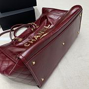 Chanel Shopping Bag Red Wine Size 40 x 31 x 21 cm - 3