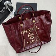 Chanel Shopping Bag Red Wine Size 40 x 31 x 21 cm - 5