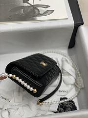 Chanel Pearl Chain Flap Bag Black Size 13 x 19 x 4 cm - 6