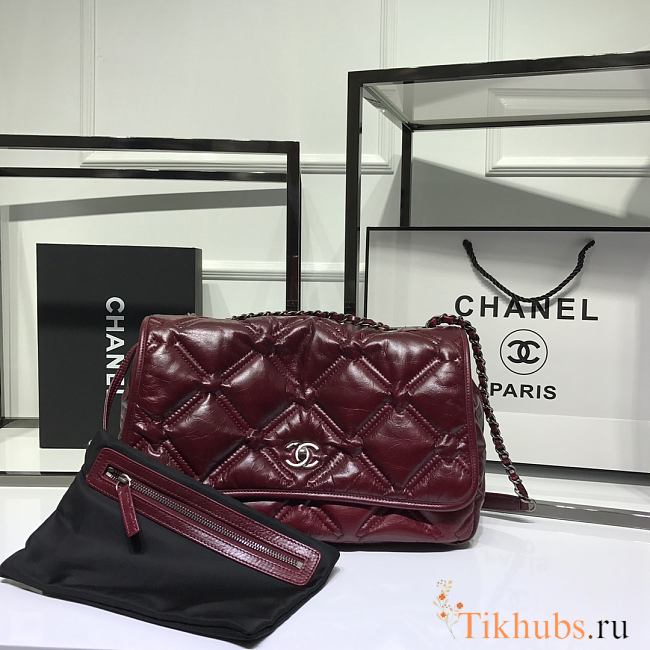 Chanel CF Flip Bag Red Wine Size 35 x 22 x 12 cm - 1