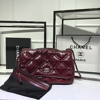 Chanel CF Flip Bag Red Wine Size 35 x 22 x 12 cm