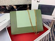 Celine Frame Crossbody Small Bag Green 180268 Size 21 x 15 x 4.5 cm - 3