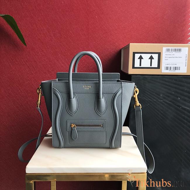 Celine Nano Luggage Gray 168243 Size 20 x 20 x 10 cm - 1