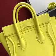 Celine Nano Luggage Mustard Yellow 168243 Size 20 x 20 x 10 cm - 6