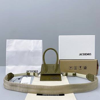 Jacquemus Suede Olive Green 2019 Size 12 x 8 x 5 cm