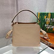 Prada Matinee Handbag Beige 1BA286 Size 21 x 16.5 x 9.5 cm - 6