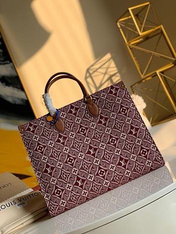 Lv Since 1854 Onthego GM Bordeaux Red M57185 Size 41 x 34 x 19 cm 
