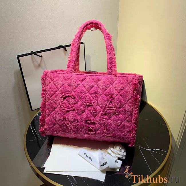 Chanel Zipper Handbag Pink AS0976 Size 32 x 25 x 13 cm - 1