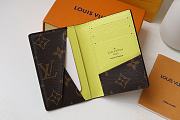 Louis Vuitton Pocket Organizer Wallet Yellow M80779 Size 8 x 11 x 1 cm - 3