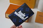 Louis Vuitton Pocket Organizer Wallet Blue M80798 Size 8 x 11 x 1 cm - 5