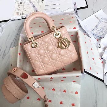 Lady Dior Nude Pink Lambskin Size 20 x 17 x 9 cm