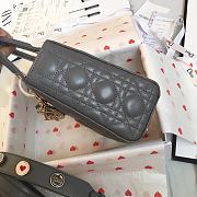 Lady Dior Gray Lambskin Size 20 x 17 x 9 cm - 5