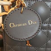 Lady Dior Gray Lambskin Size 20 x 17 x 9 cm - 4