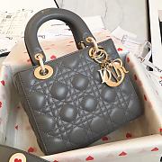 Lady Dior Gray Lambskin Size 20 x 17 x 9 cm - 2