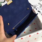 Dior Dioraddict Lambskin Flap Handbag Blue Size 24 x 16 x 8 cm - 3