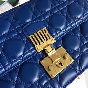 Dior Dioraddict Lambskin Flap Handbag Blue Size 24 x 16 x 8 cm - 4