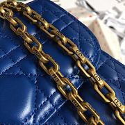 Dior Dioraddict Lambskin Flap Handbag Blue Size 24 x 16 x 8 cm - 6