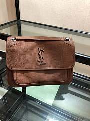 YSL Niki Matte Crocodile Pattern 498894 Size 28 x 20 x 8.5 cm - 1