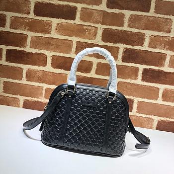 Gucci Microguccissima Bag Black Leather 449654 Size 24 x 19 x 13 cm