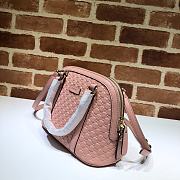 Gucci Microguccissima Bag Black Leather Pink 449654 Size 24 x 19 x 13 cm - 2