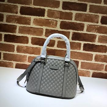 Gucci Microguccissima Bag Black Leather Gray 449654 Size 24 x 19 x 13 cm