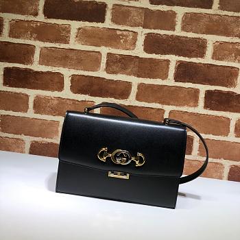 Gucci Small Zumi Shoulder Bag Black 576388 Size 24 x 16 x 4.5 cm