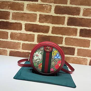 Gucci Ophidia GG Flora Mini Backpack In Red 598661 Size 16 x 16 x 4 cm