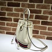 Gucci Ladies Ophidia Leather Bucket Bag In White 610846 Size 20.5 x 26 x 11 cm - 2