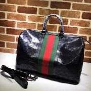 Gucci GG Imprime Web Carry On Duffle Black 269375 Size 42 x 26 x 24 cm - 2