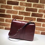 Gucci Arli Shoulder Bag In Vintage Bordeaux Red Wine 550126 Size 26.5 x 20 x 4 cm - 5