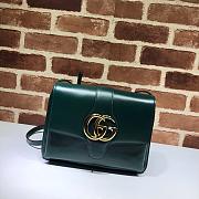 Gucci Arli Shoulder Bag In Vintage Bordeaux Green 550126 Size 26.5 x 20 x 4 cm - 1