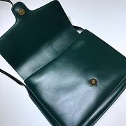 Gucci Arli Shoulder Bag In Vintage Bordeaux Green 550126 Size 26.5 x 20 x 4 cm - 6