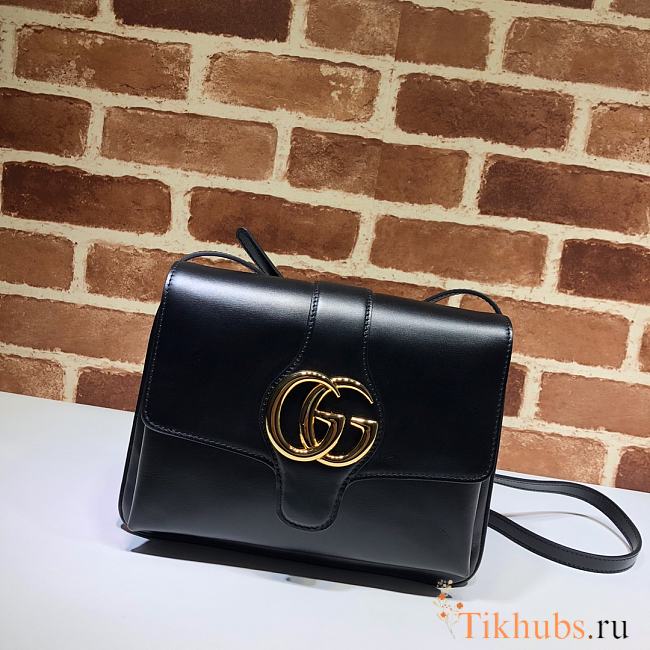 Gucci Arli Shoulder Bag In Vintage Bordeaux Black 550126 Size 26.5 x 20 x 4 cm - 1