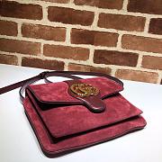 Gucci Arli Shoulder Bag In Vintage Bordeaux Wine Red Matte 550126 Size 26.5 x 20 x 4 cm - 6
