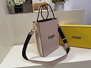 Fendi Small Pink Leather Tote Bag Size 25 x 19 x 8 cm - 2