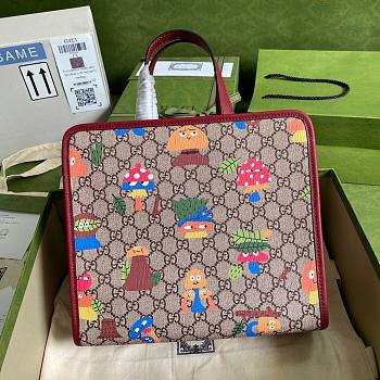 Gucci Handbag Cartoon Print 605614 Size 28 x 26 x 9 cm