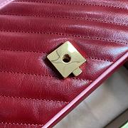 Gucci GG Marmont Small Shoulder Bag Matelassé Red 443497 Size 26 x 15 x 7 cm - 2