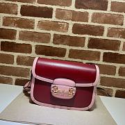 Gucci Horsebit 1955 Shoulder Bag Red 602204 Size 25 x 18 x 8 cm - 1