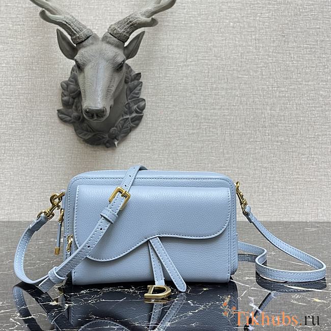 Dior Caro Clutch Blue 9238 Size 19 x 10.5 x 5 cm - 1