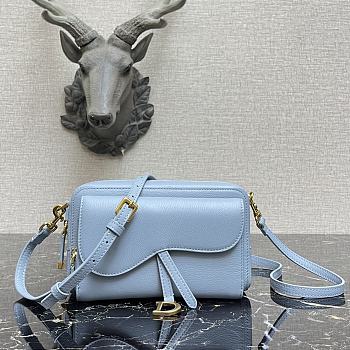 Dior Caro Clutch Blue 9238 Size 19 x 10.5 x 5 cm