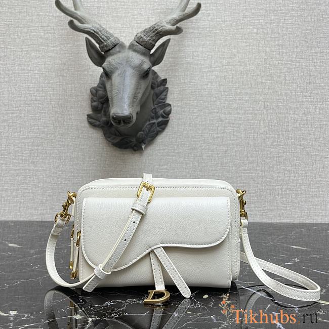 Dior Caro Clutch White 9238 Size 19 x 10.5 x 5 cm - 1