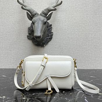 Dior Caro Clutch White 9238 Size 19 x 10.5 x 5 cm
